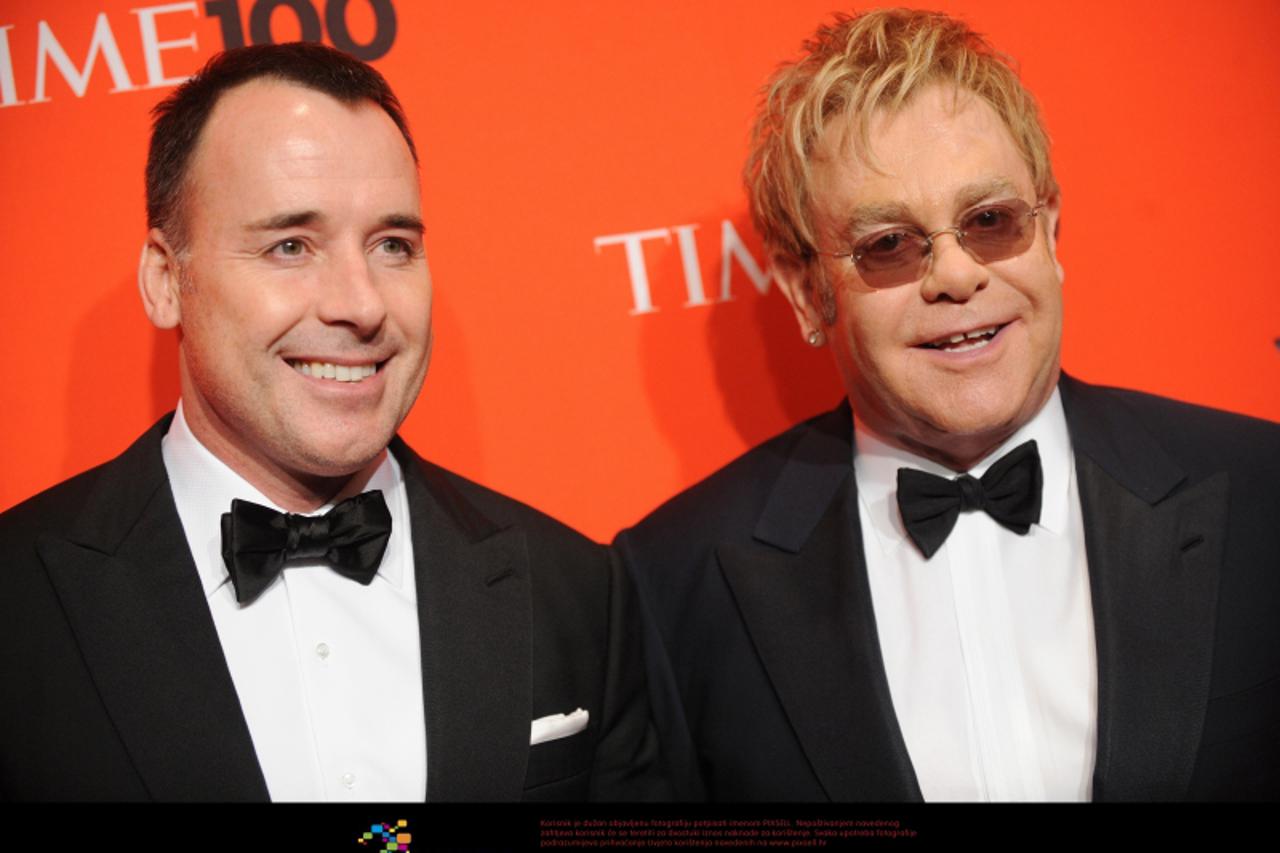 'Elton John and David Furnish at the Time 100 Most Influential People in The World Issue Gala Party at The Lincoln Centre in New York, USA. Photo: Press Association/Pixsell'