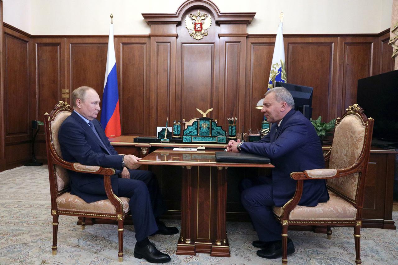 Russian President Putin meets Roscosmos head Borisov in Moscow