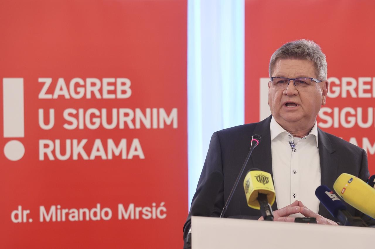 Zagreb: Kandidat za gradonačelnika Mirando Mrsić predstavio program "Zagreb u sigurnim rukama"