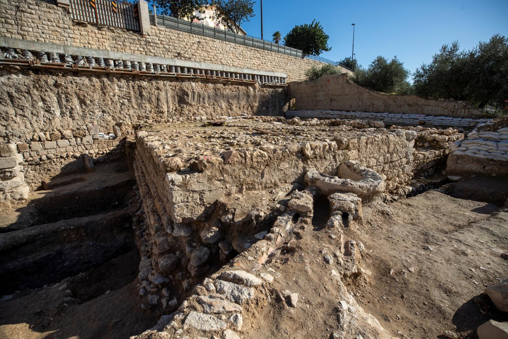 A view shows the remains of a previously unknown church that was founded at the end of the Byzantine period and a 2000-year-old ritual bath discovered in Jerusalem A view shows the remains of a previously unknown church that was founded at the end of the Byzantine period and a 2000-year-old ritual bath discovered at the Garden of Gethsemane church, in Jerusalem, December 21, 2020. Atef Safadi/Pool via REUTERS POOL