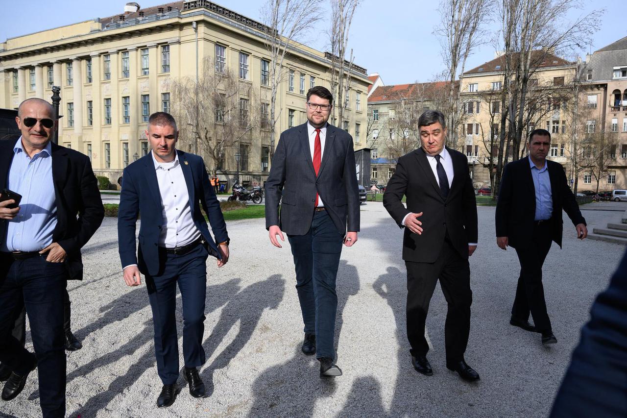 Zagreb: Peđa Grbin održao izvanrednu konferenciju za medije, pridružio mu se i predsjednik Milanović