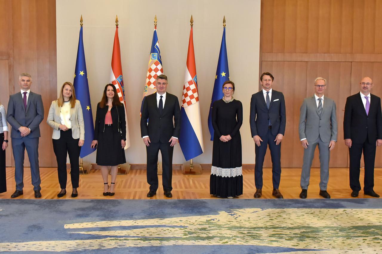 Predsjednik Republike Zoran Milanović primio je izaslanstvo Hrvatskog poslovnog savjeta za održivi razvoj