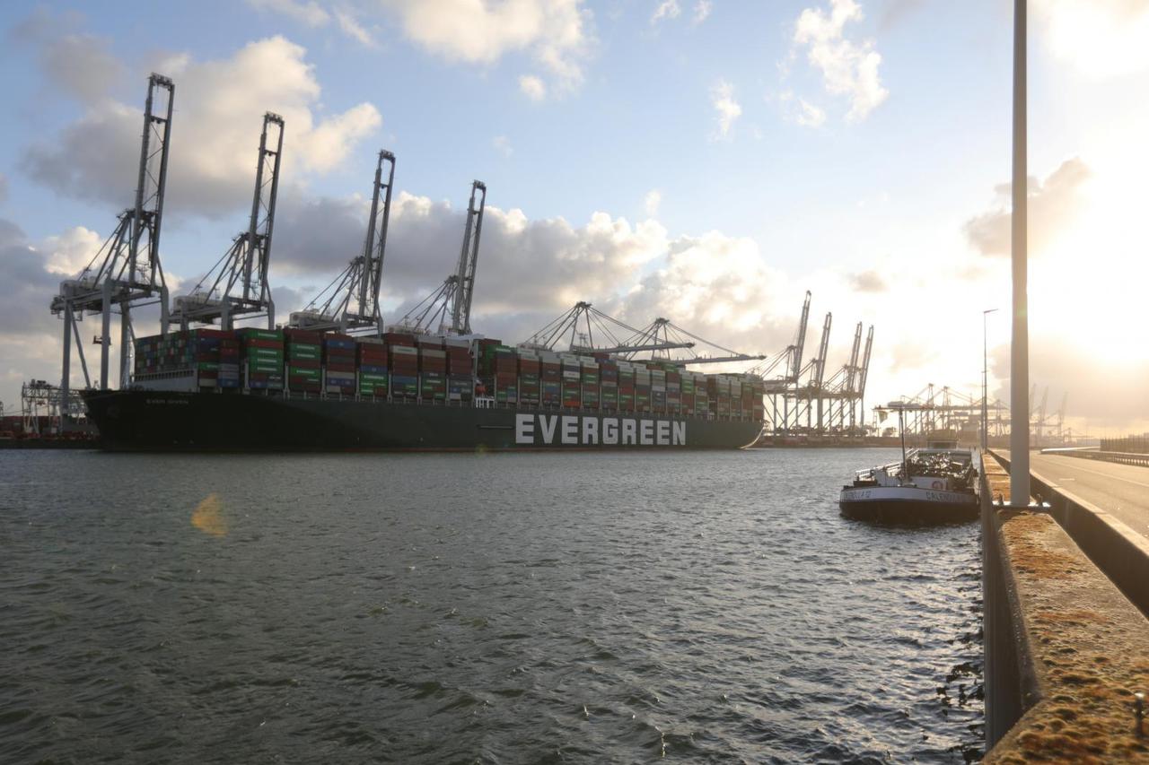 Ever Given container ship that blocked the Suez Canal in March arrives at Rotterdam port