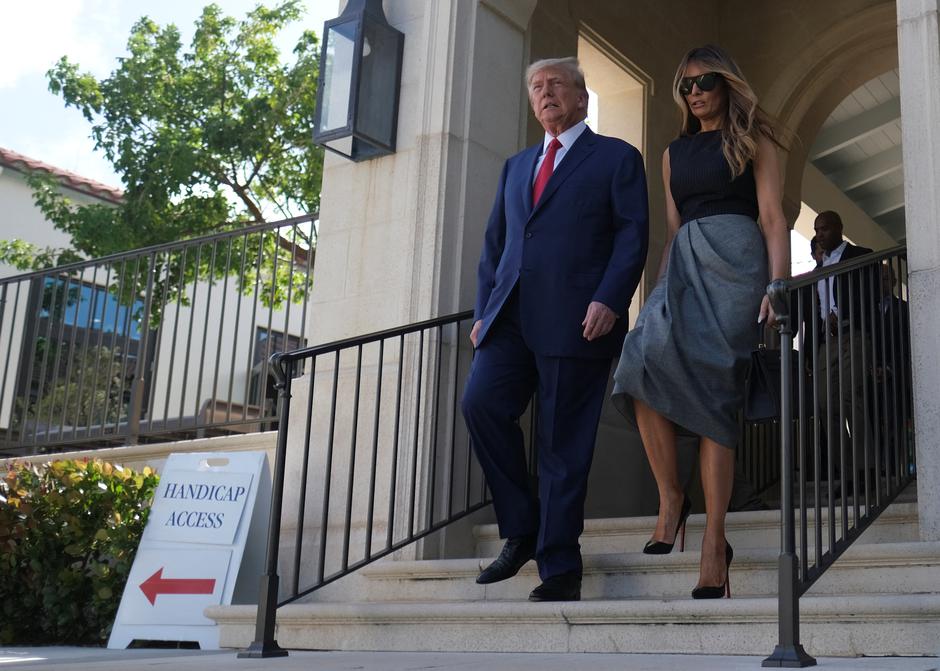Former U.S. President Trump votes during midterm election in Palm Beach