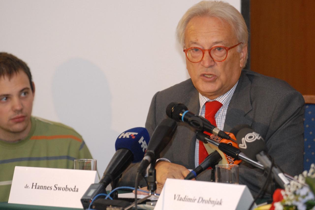 'Za UNU 270908 Godisnja konferencija o pristupu EU, Hannes Swoboda Photo: Dino Stanin/Vecernji list'