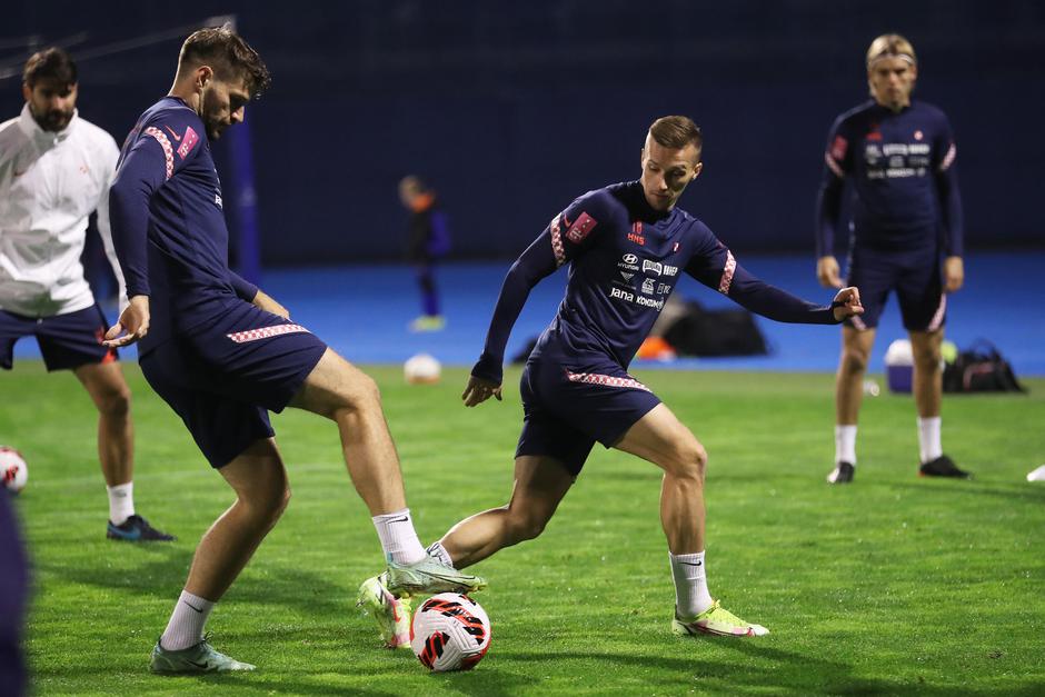 Trening hrvatske nogometne reprezentacije uoči kvalifikacijskog susreta s Maltom
