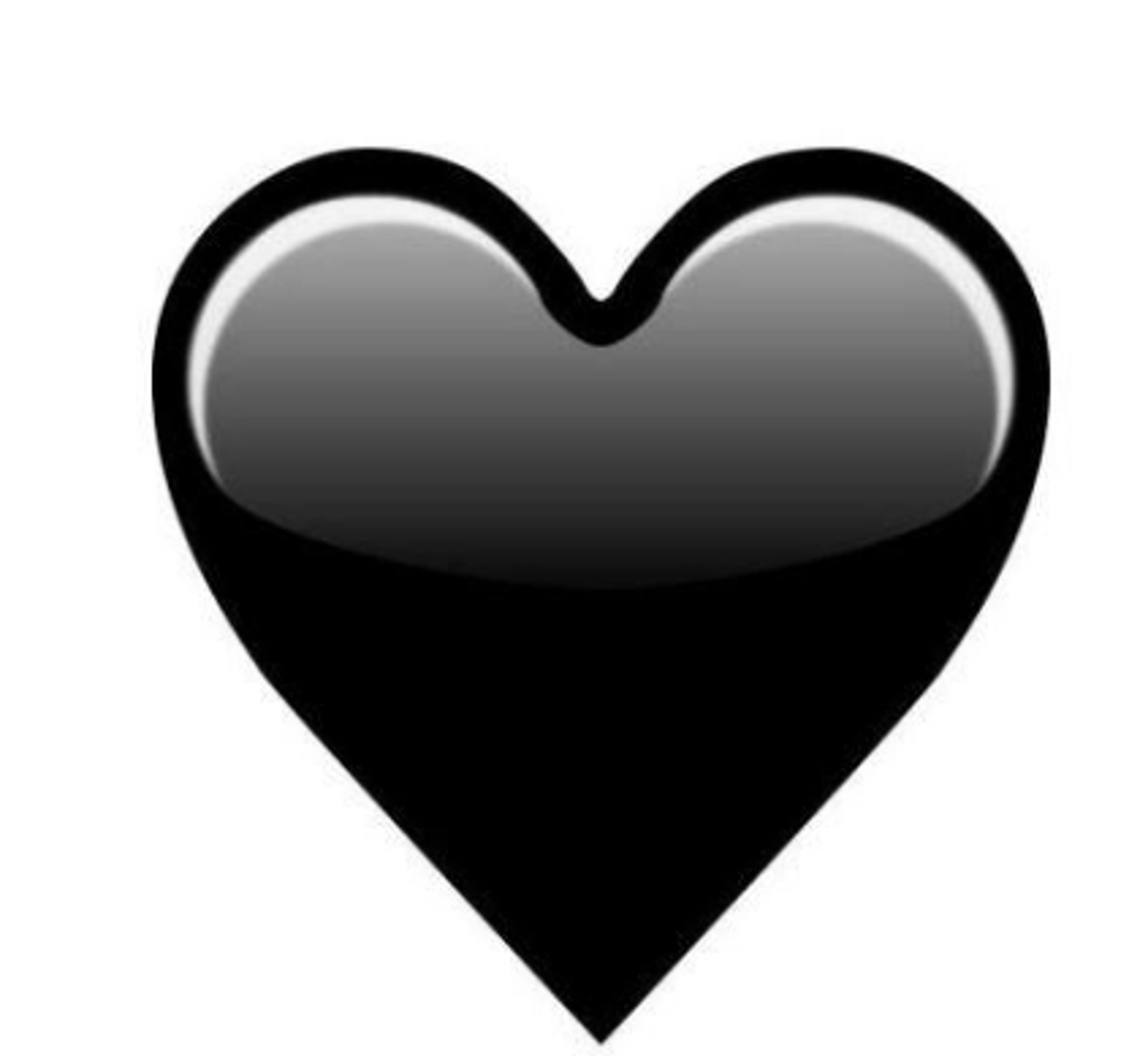 Crno srce je novije među emojijima, a uglavnom se koristiti kako bi se dočarao crni humor. Suprotno od crvenog, ono predstavlja morbidnost.
