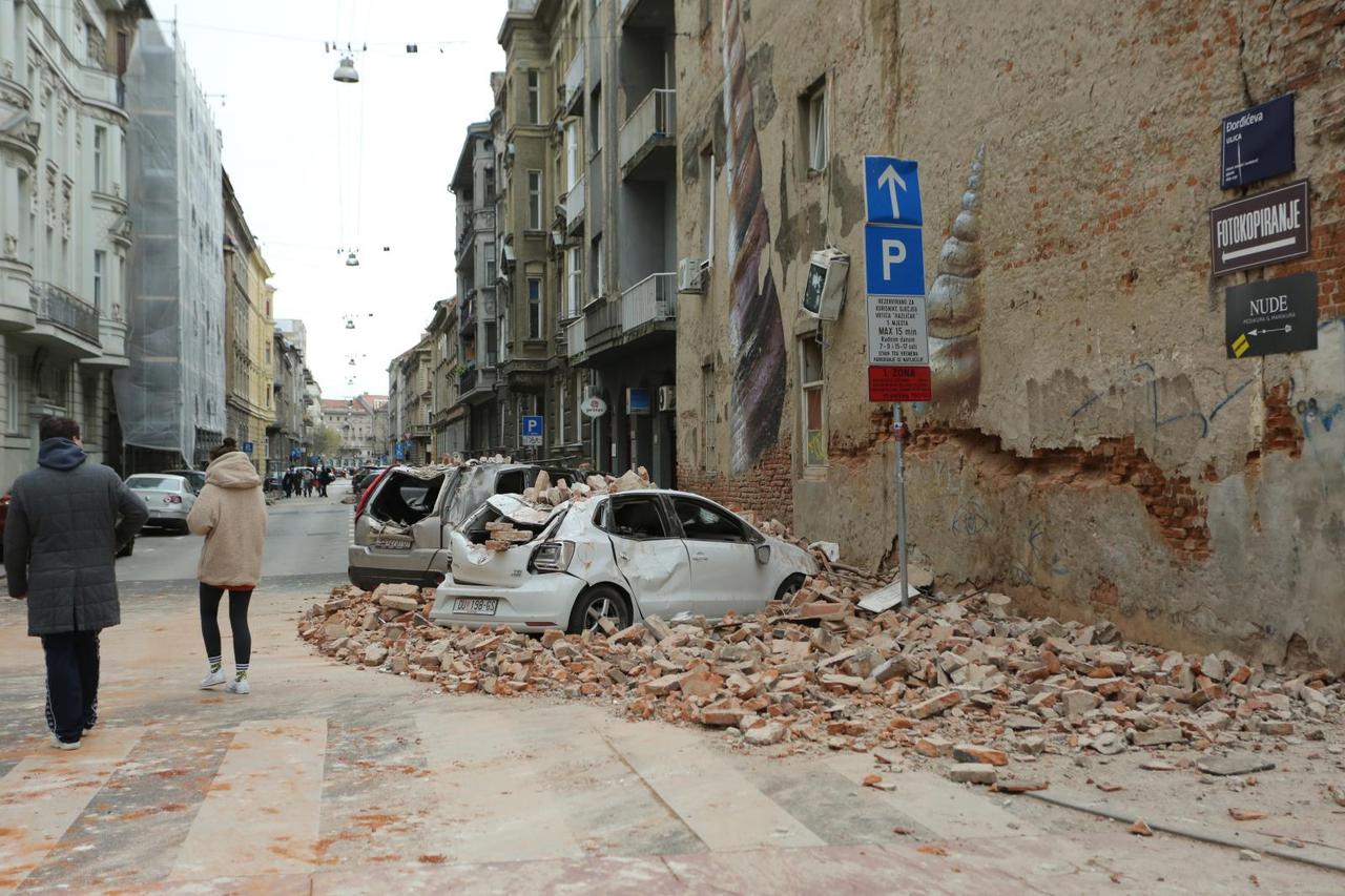 Potres koji je pogodio Zagreb uzrokovao veliku štetu u Đorđićevoj ulici