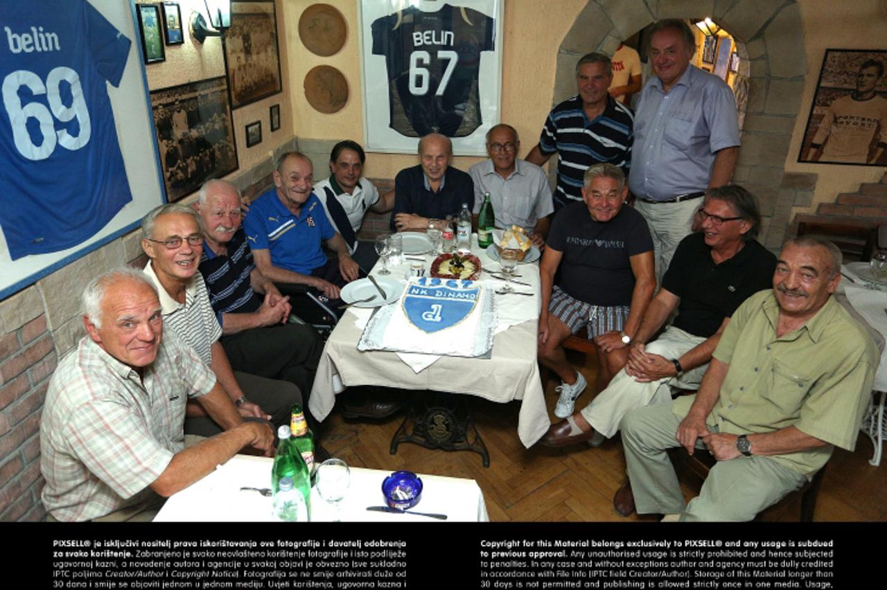 '05.09.2013., Zagreb - Dinamova legendarna generacija iz 1967. uoci utakmice Srbija - Hrvatska u pizzeriji Gentleman. Photo: Anto Magzan/PIXSELL'