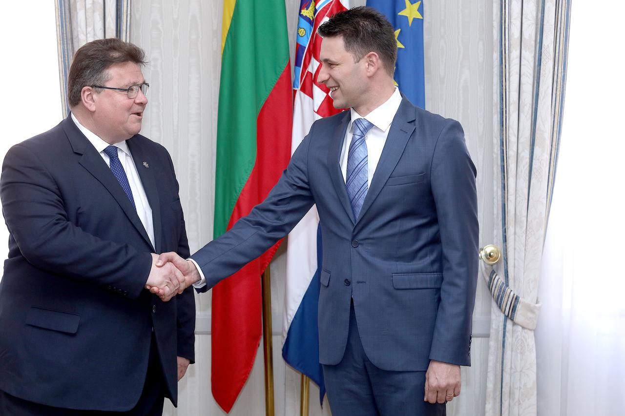  Zagreb: Božo Petrov sastao se s litvanskim ministrom vanjskih poslova Linasom Linkevičiusom
