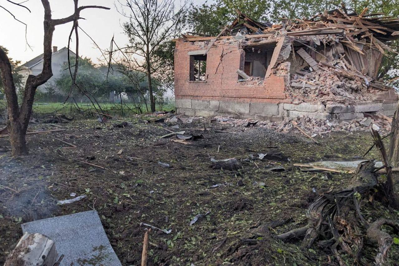 Aftermath of a Russian missile attack in Lviv region