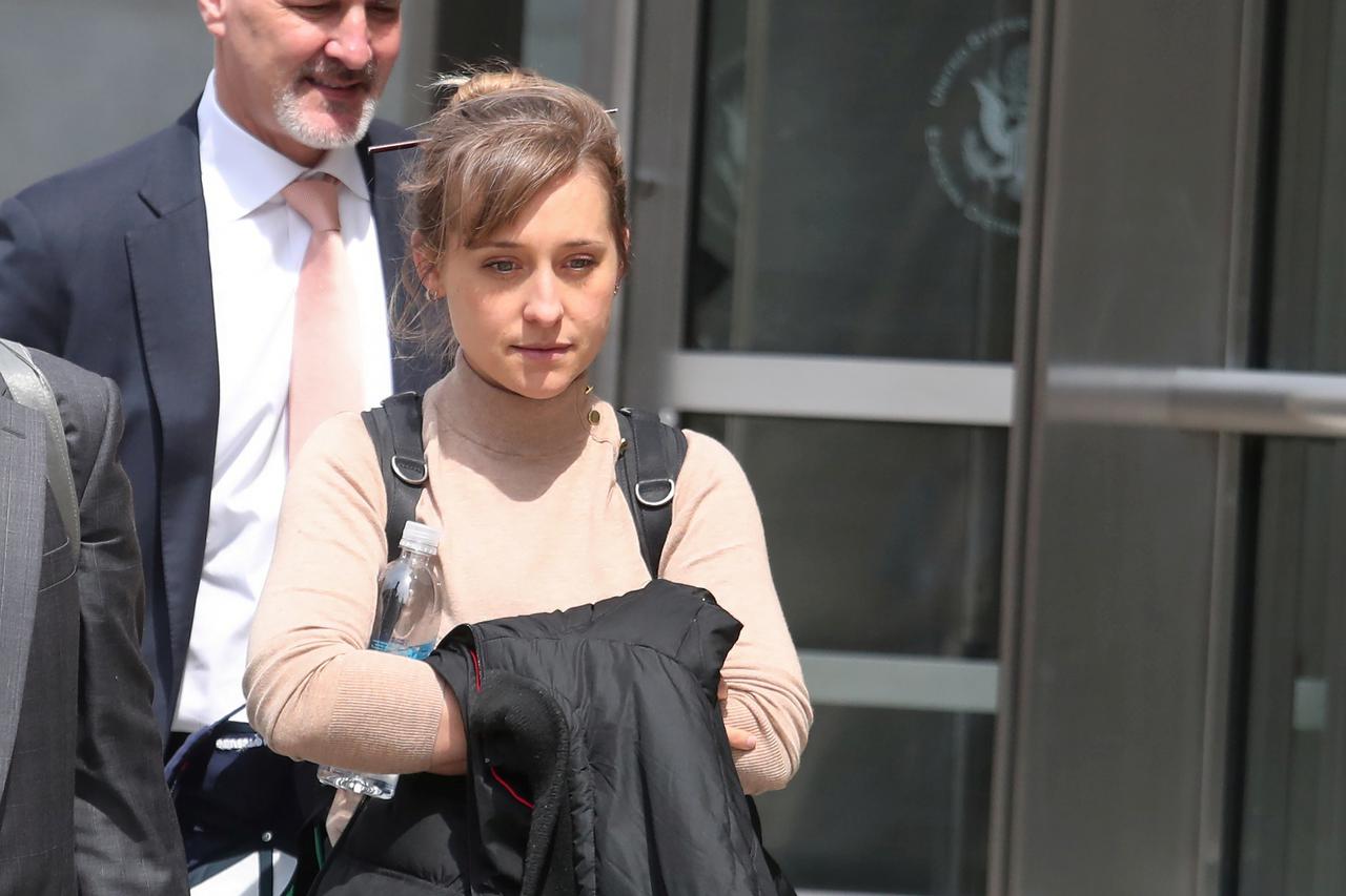 FILE PHOTO: Actress Allison Mack departs the Brooklyn Federal Courthouse after facing charges regarding sex trafficking and racketeering related to the Nxivm cult case in New York