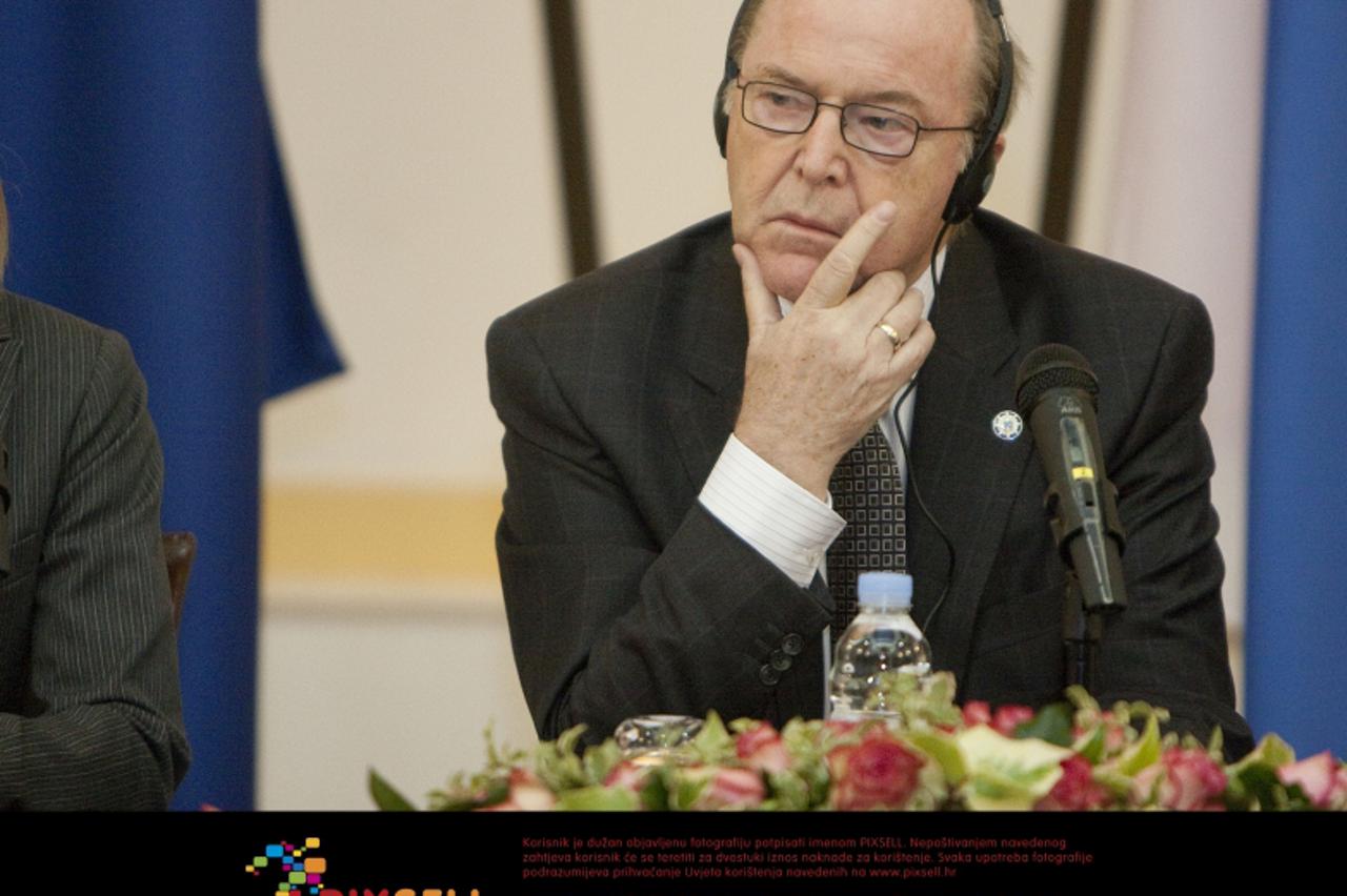 '19.10.2009., Zagreb - U Ministarstvu Vanjskih Poslova predavanje je odrzao Wilfred Martens, sef europske pucke stranke Photo: Luka Klun/VLM/Pixsell;'