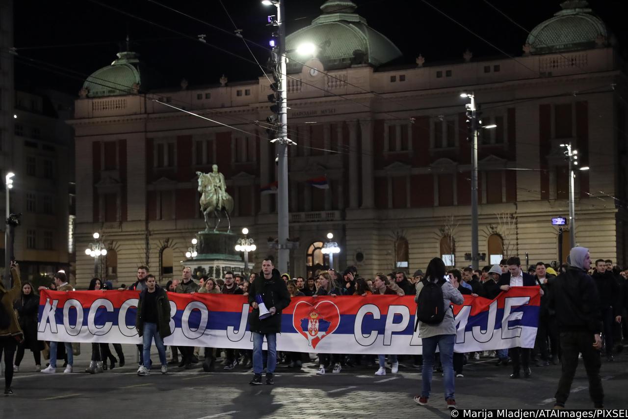 Beograd: Studenti održali prosvjed pod parolom "Protiv izdaje Kosova i Metohije"