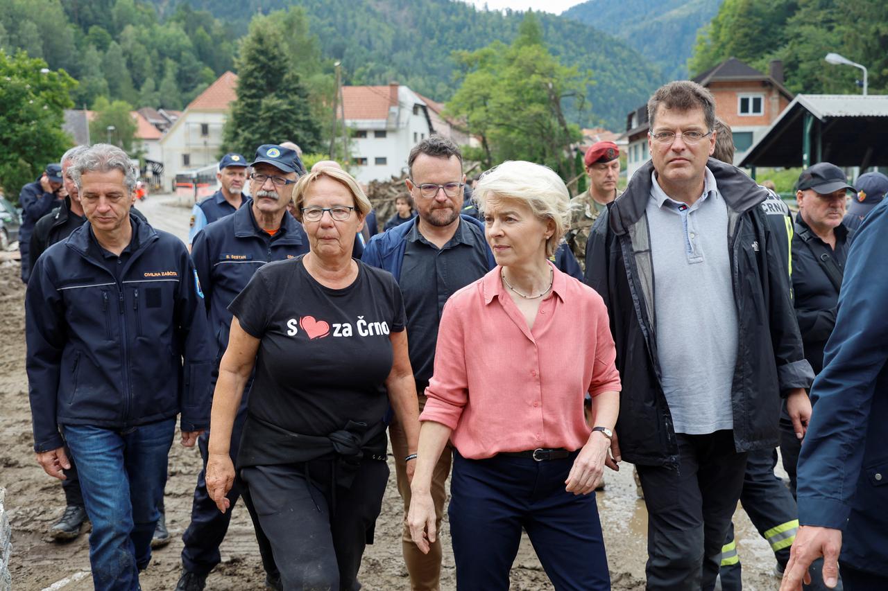 EU's von der Leyen visits Slovenia after devastating floods
