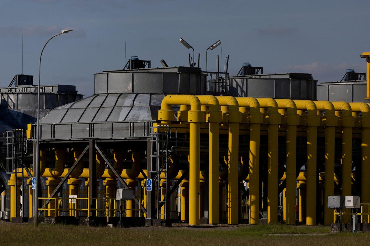 FILE PHOTO: A view of the gas compressor station in Gabinek near Wloclawek