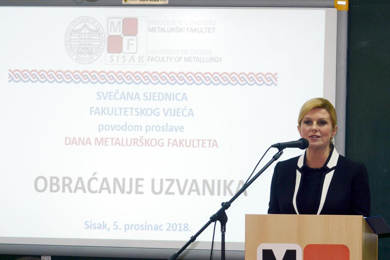 Predsjednica Grabar-Kitarović posjetila Metalurški fakultet