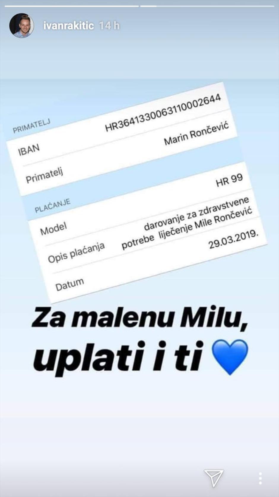 Ivan Rakitić za Milu Rončević