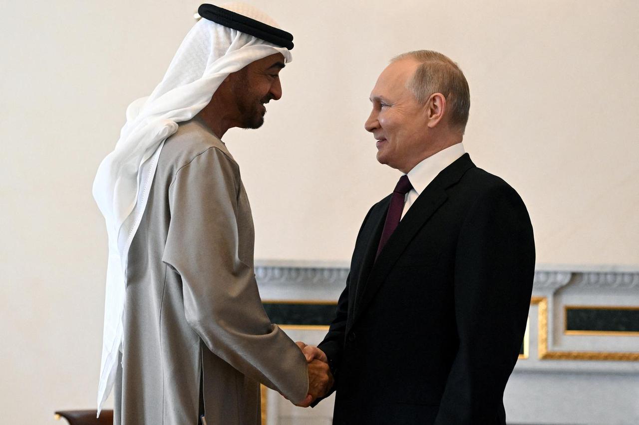 Russia's President Putin meets UAE President Sheikh Mohammed bin Zayed al-Nahyan in Saint Petersburg