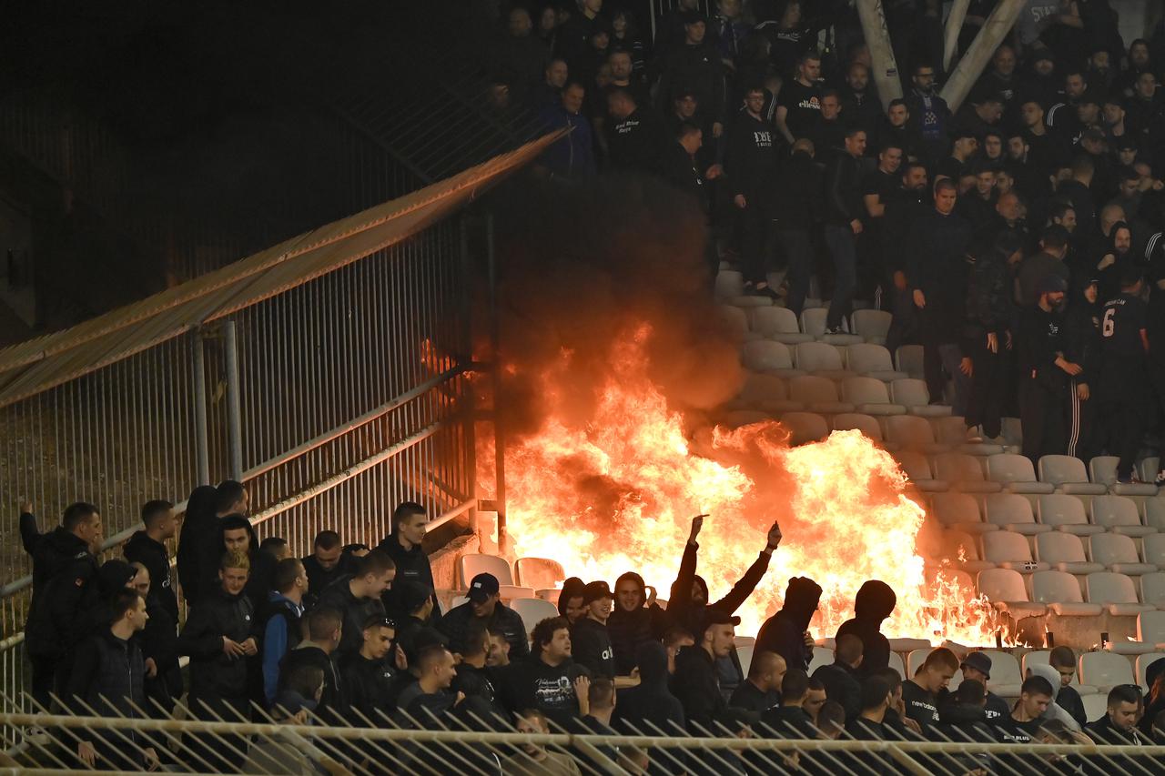 Split: Požar na tribini nakon utakmice Hajduka i Dinama