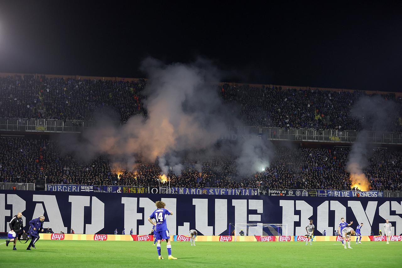 Zagreb: UEFA Liga prvaka, bakljada Bad Blue Boysa