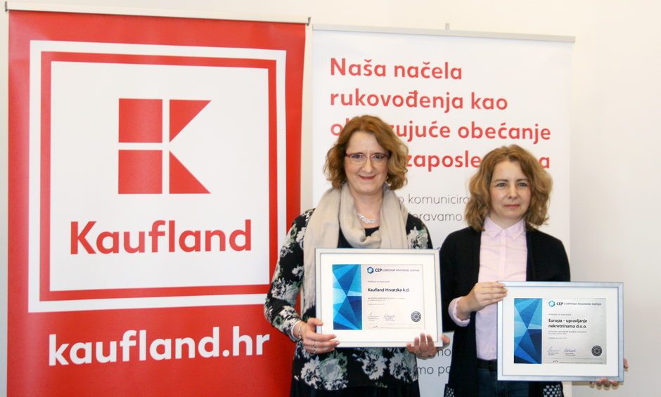 Kaufland Hrvatska nagrađen Certifikatom Poslodavac Partner