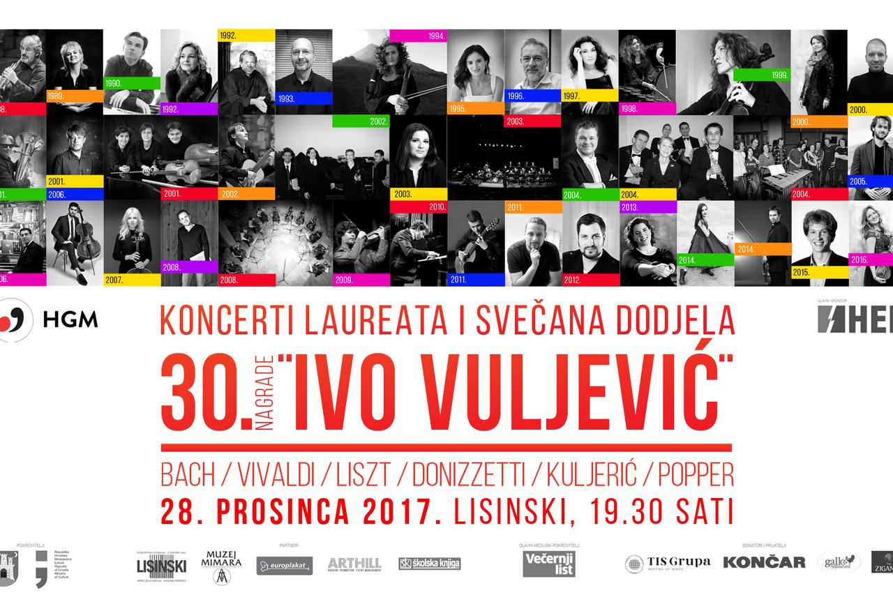 Svečani koncert u povodu 30. obljetnice nagrade Ivo Vuljević