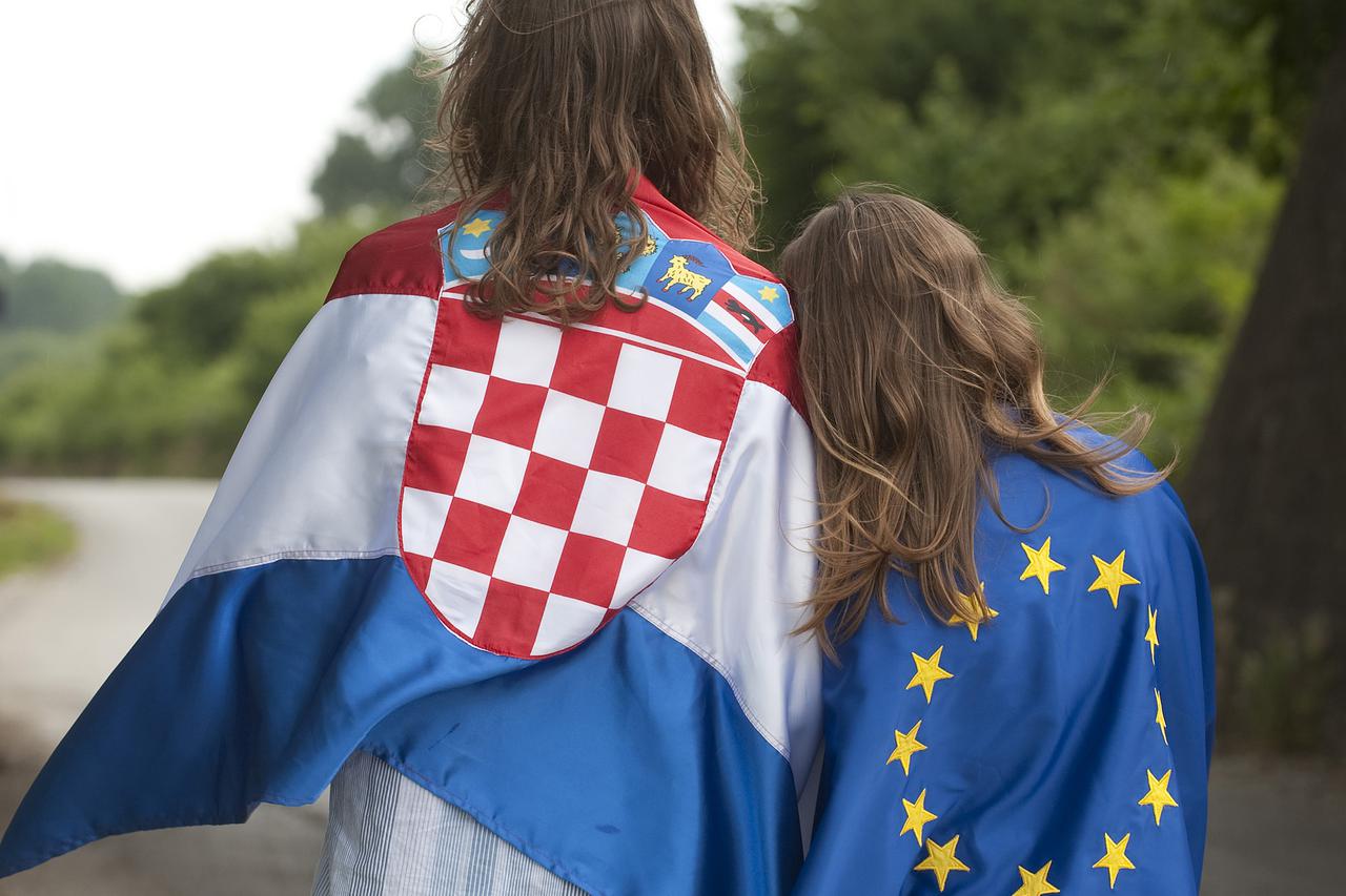 23.06.2013., Zagreb -  Ilustracija povodom ulaska Republike Hrvatske u Europsku uniju. Photo: Davor Visnjic/PIXSELL