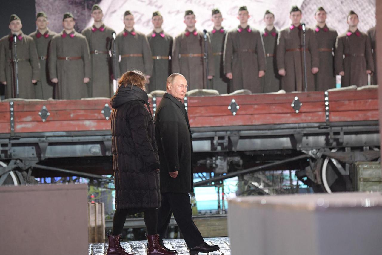 Russian President Putin attends an exhibition marking the 81st anniversary of WW2 historical parade in central Moscow