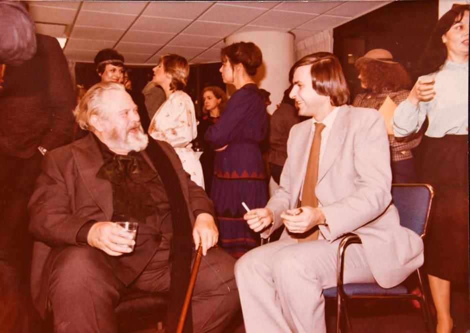 Goran Milić u društvu s legendarnim filmskim redateljem i producentom Orsonom Wellesom