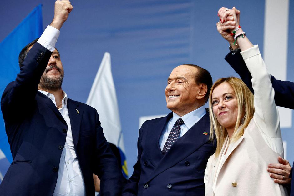 FILE PHOTO: Italy's centre-right coalition closing campaign rally in Rome