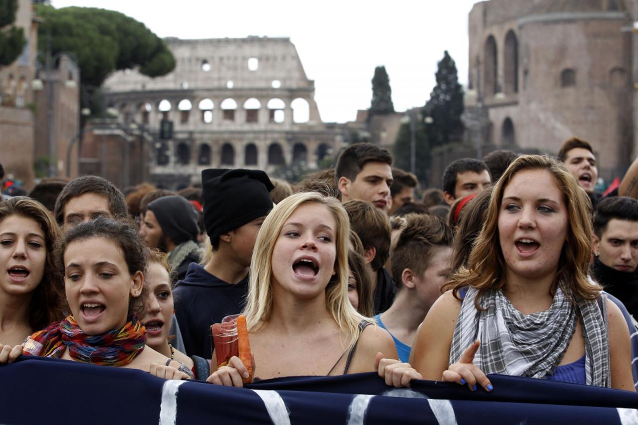 studenti, prosvjedi, Italija (1)