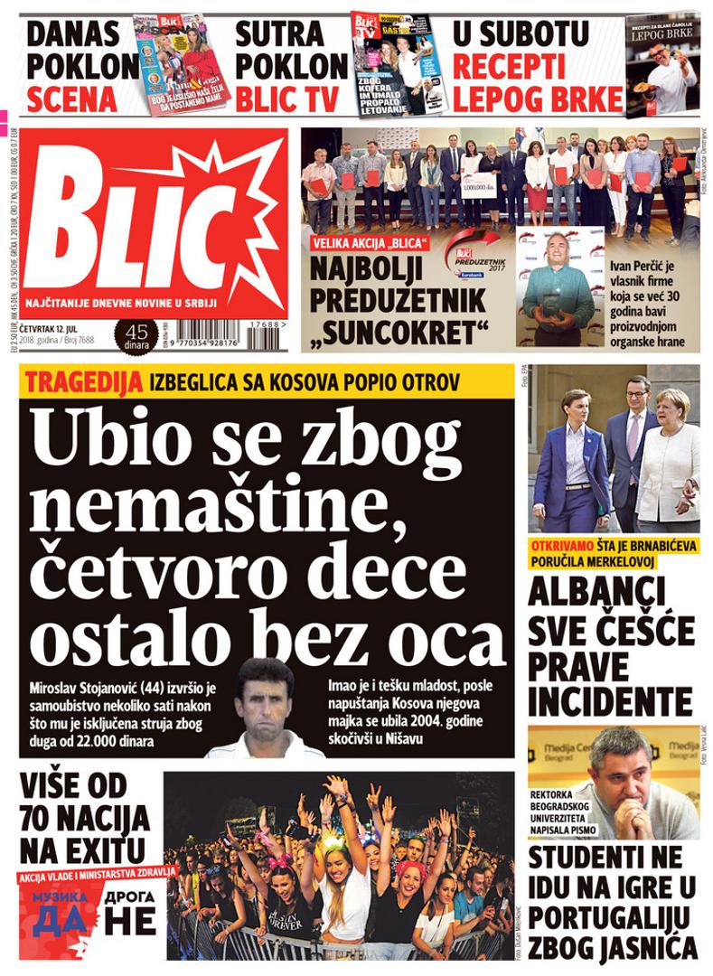 Mediji iz Srbije na portalima su vijest o pobjedi pozicionirali visoko, ali ne i na naslovnicama tiskanih izdanja.