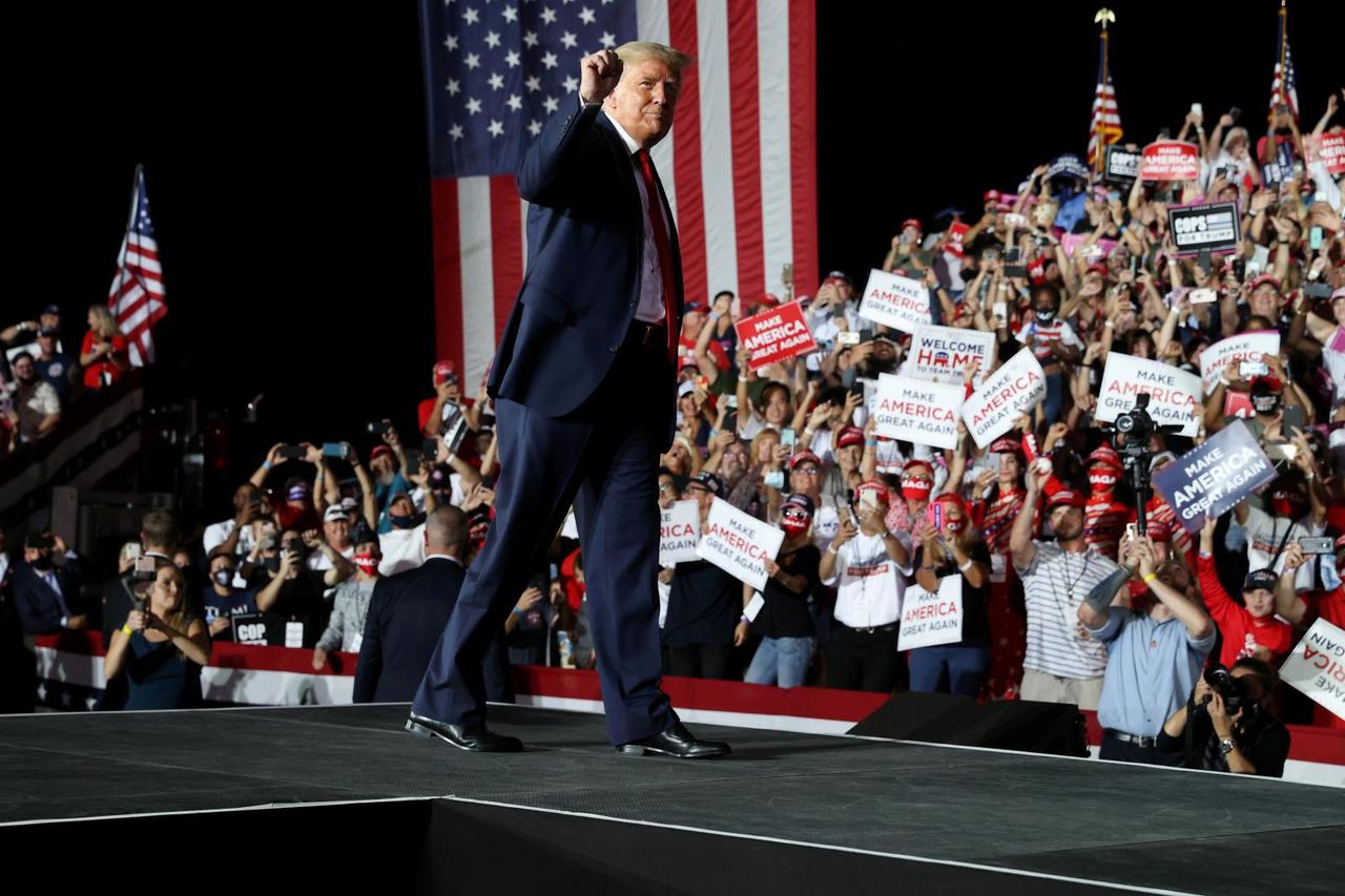 FILE PHOTO: U.S. President Trump holds a campaign rally at Orlando Sanford International Airport in Sanford, Florida