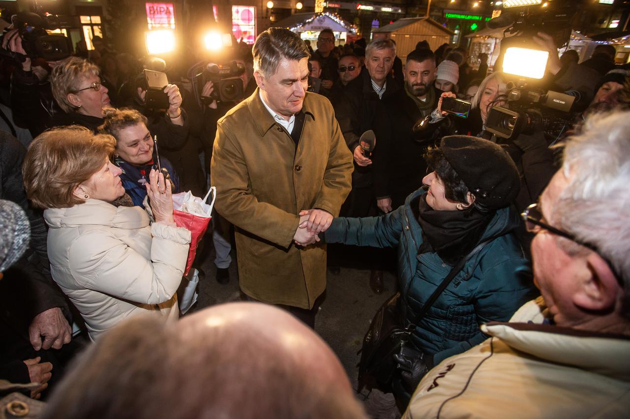 Predsjednički kandidat Zoran Milanović družio se s građanima u Osijeku