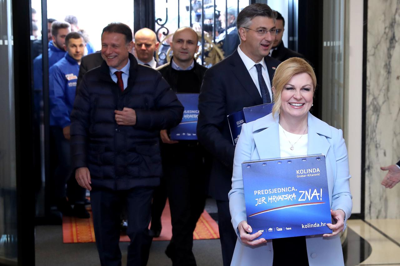 Kolinda Grabar-Kitarović predala potpise DIP-u