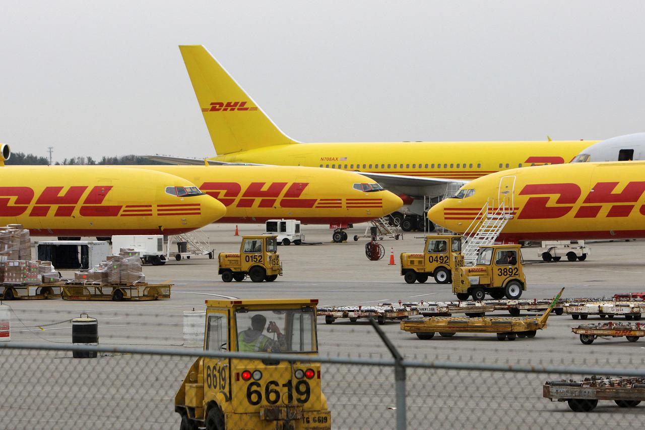 FILE PHOTO: DHL planes on the tarmac in Wilmington
