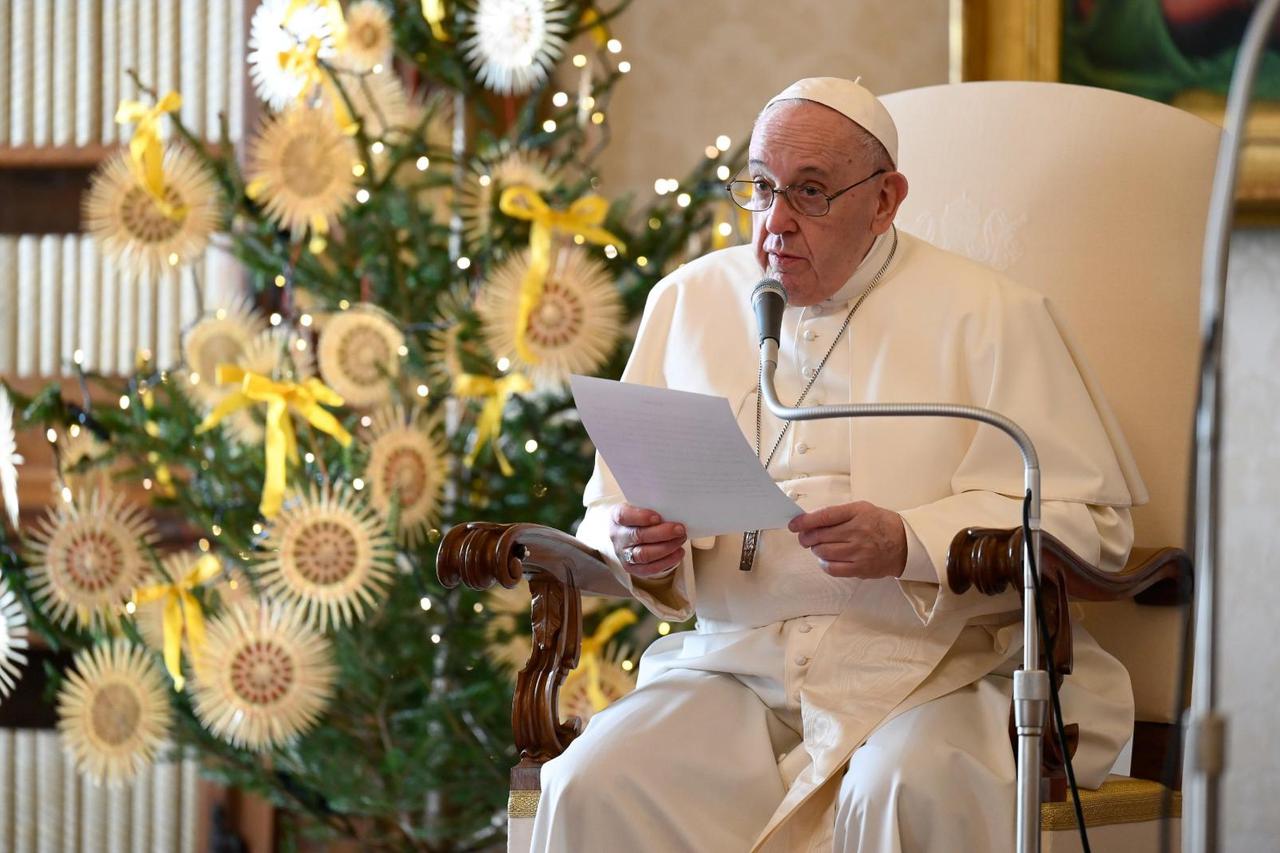 Pope Francis holds weekly general audience.