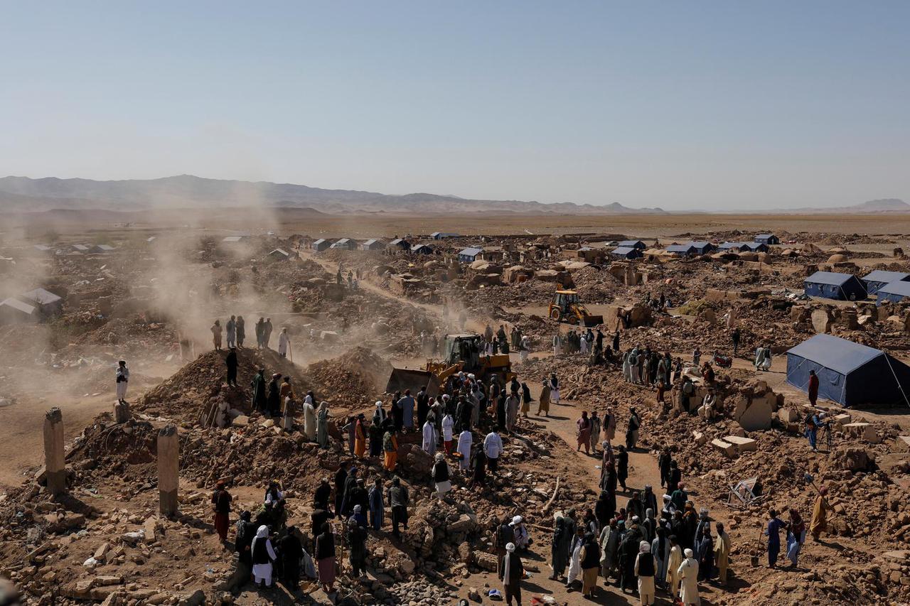A general view of the quake-hit area in the district of Zinda Jan, in Herat