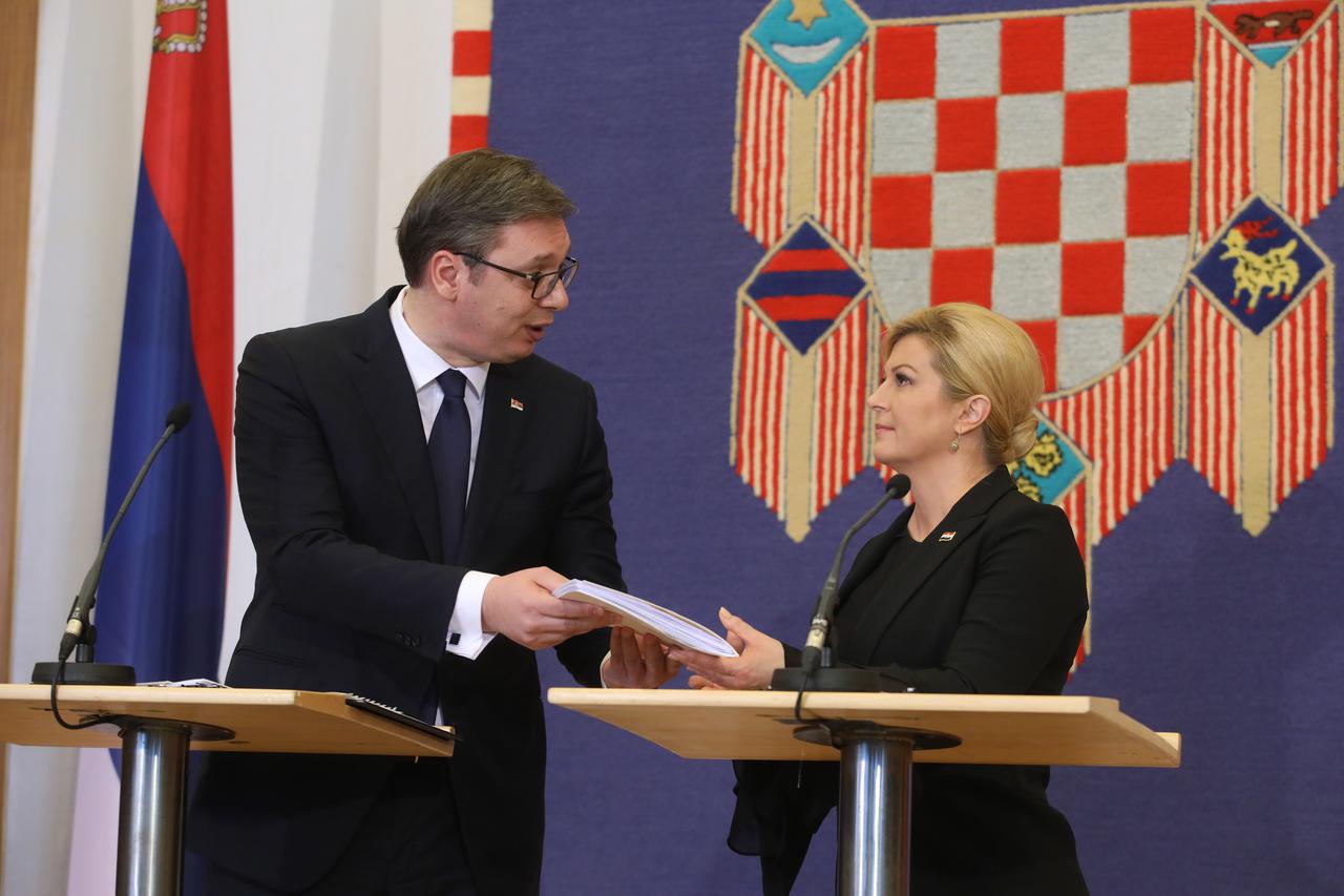 Aleksandar Vučić i Kolinda Grabar-Kitarović