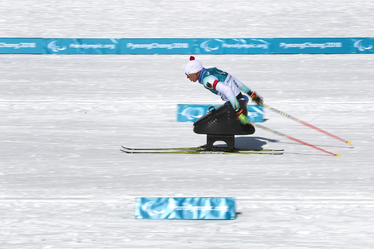 Trening biatlona na Zimskim paraolimpijskim igrama u Pjong?angu