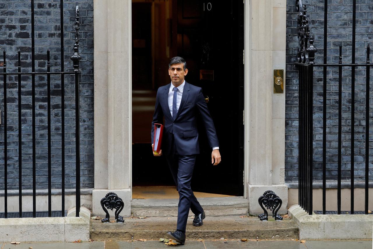 FILE PHOTO: British Prime Minister Rishi Sunak outside 10 Downing Street, in London