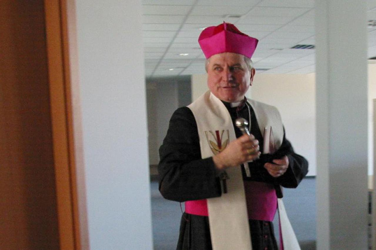 Bishop Edward Janiak attends an event in Wroclaw