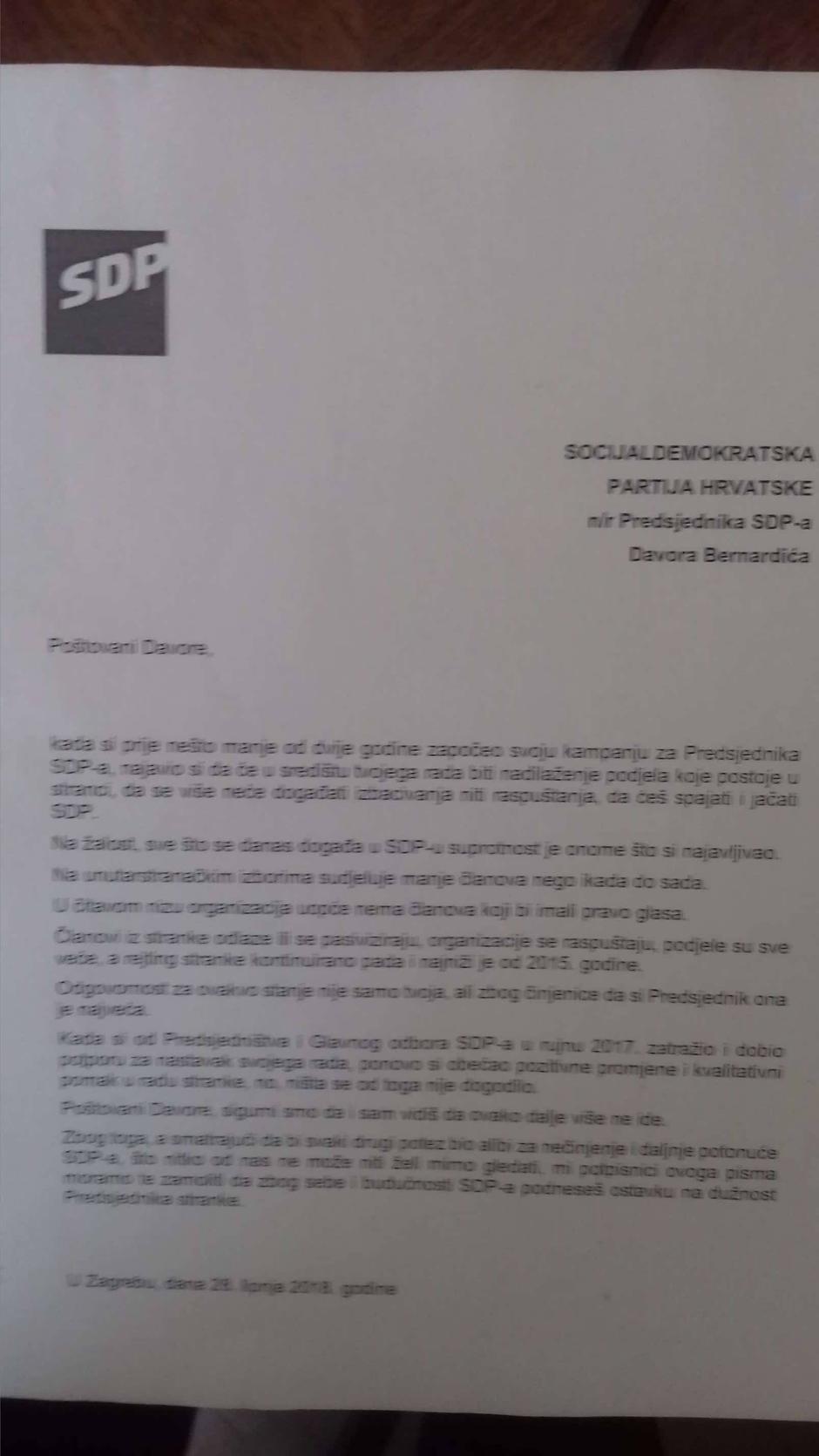 pismo SDP