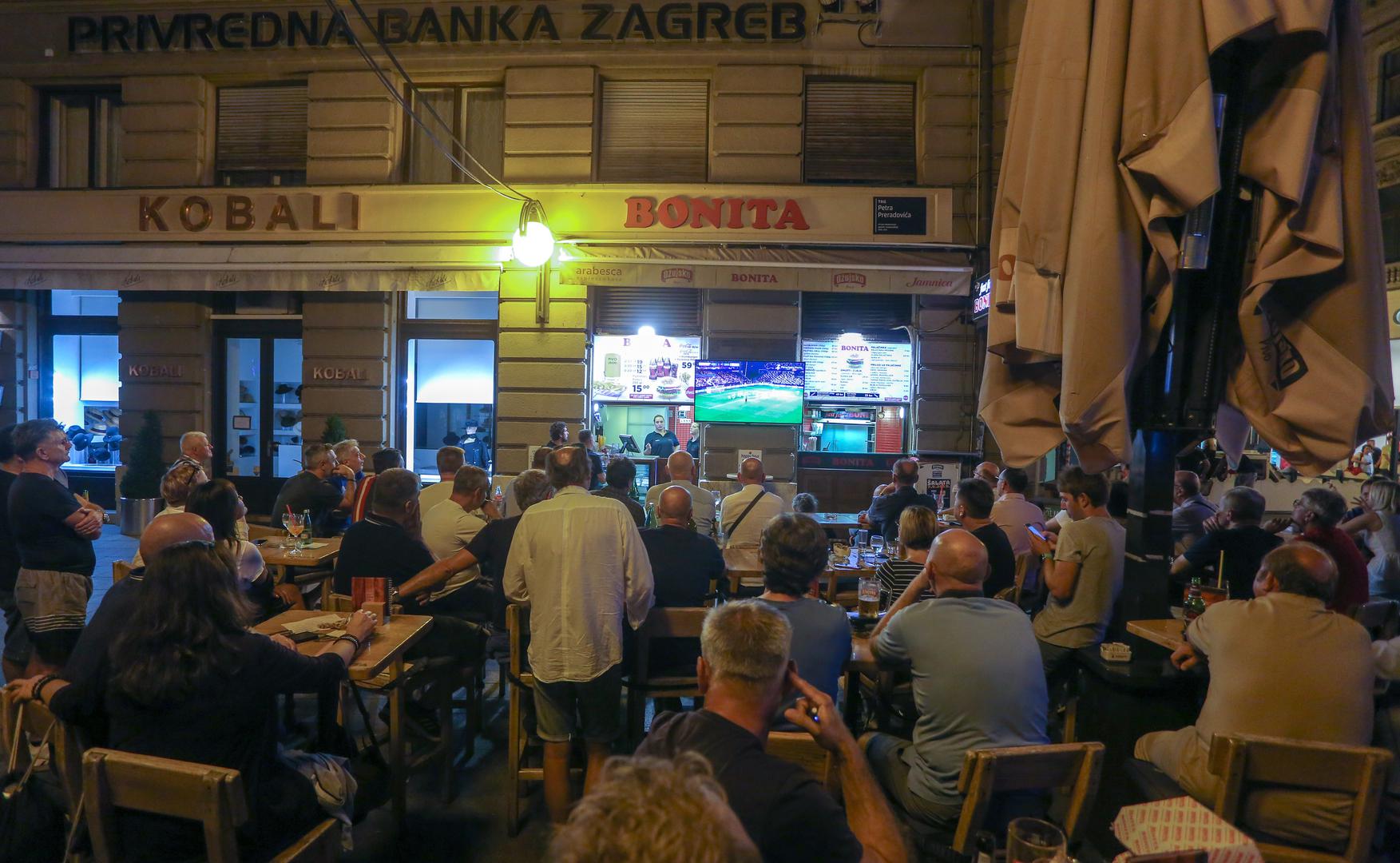 A utakmica se pratila u kafićima u Zagrebu