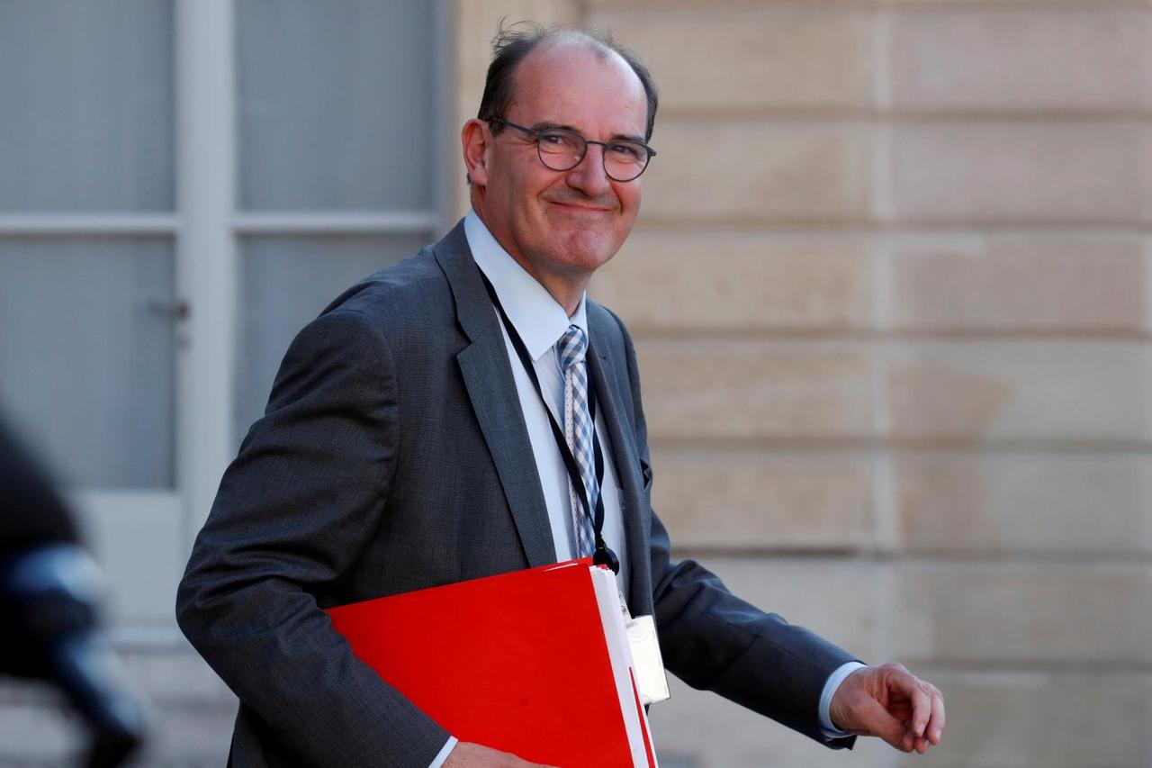 FILE PHOTO: French government "deconfinement" coordinator Jean Castex leaves the Elysee Palace in Paris