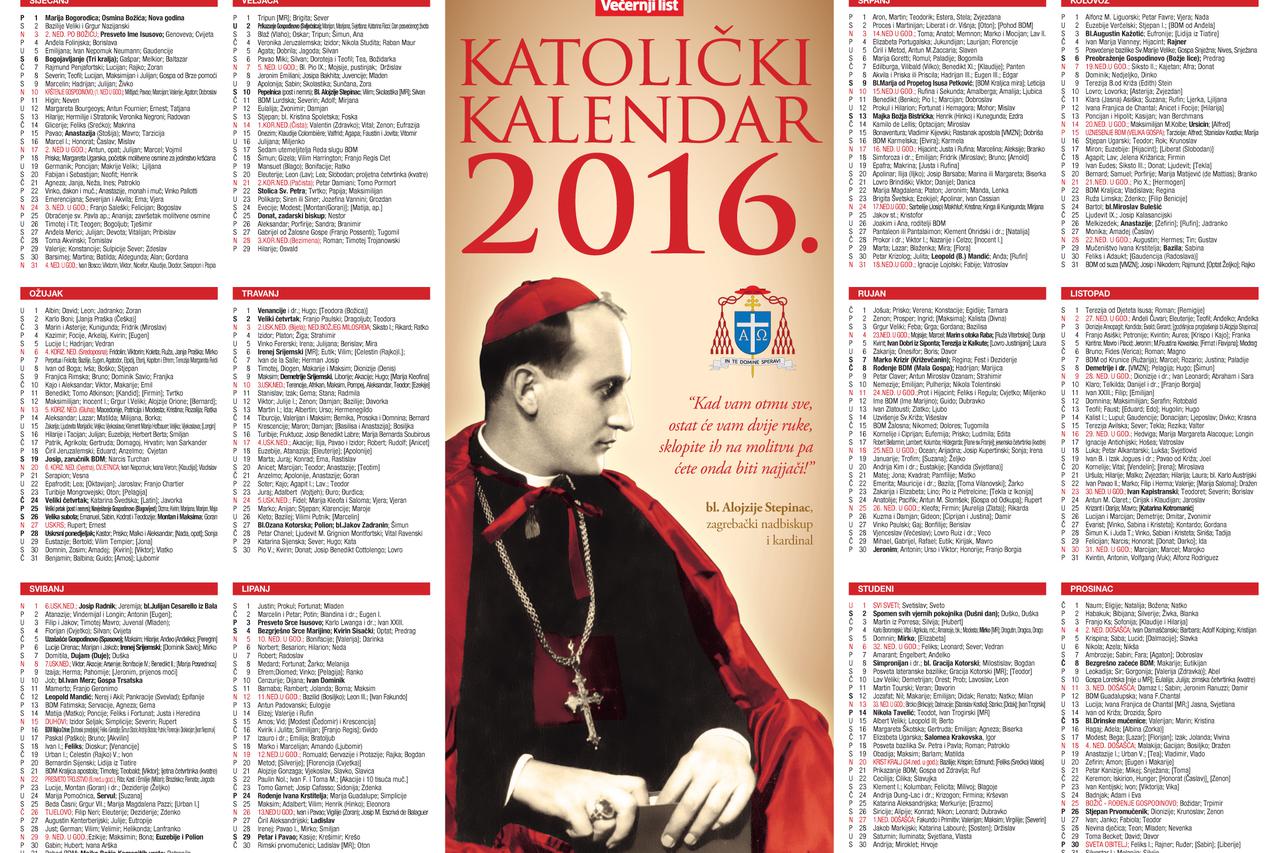 Katolički kalendar 2016.