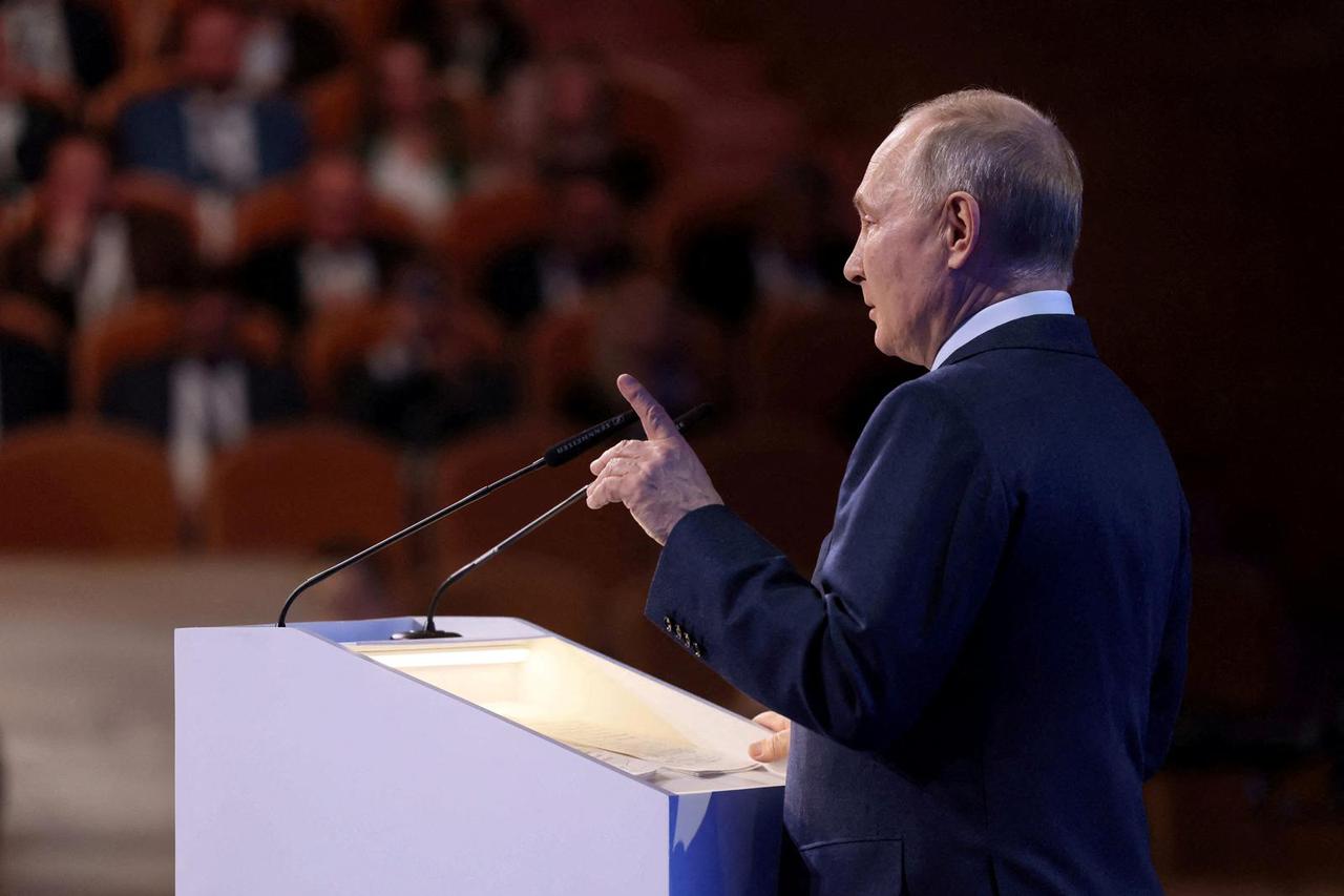 FILE PHOTO: Russian President Putin attends Union of Industrialists and Entrepreneurs' forum