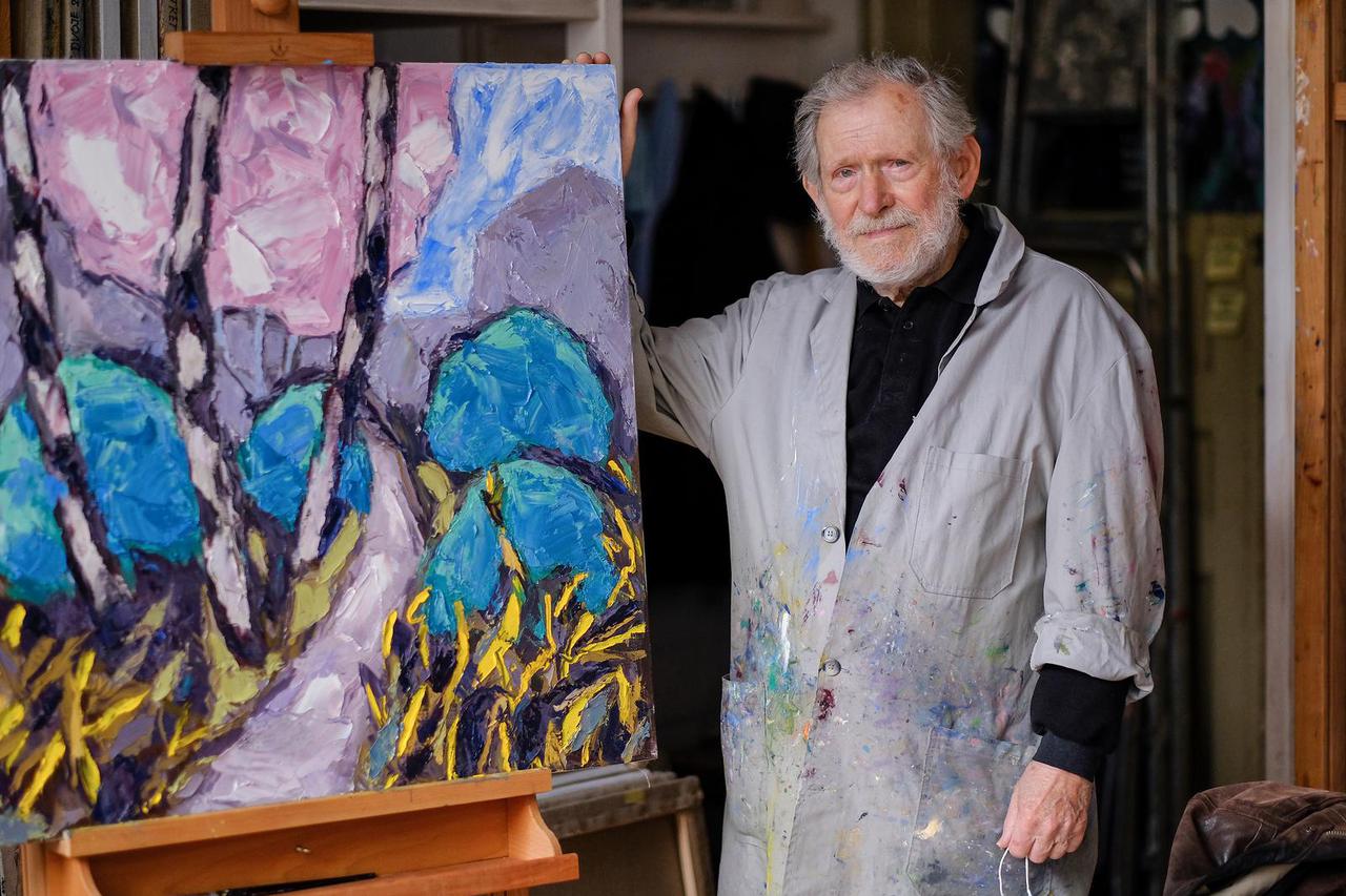 Đuro Seder, 94-godišnji slikar i profesor na Akademiji likovnih umjetnosti u Zagrebu