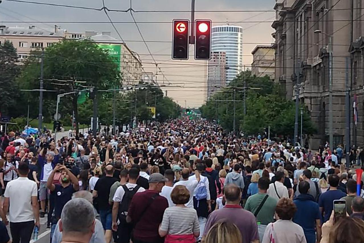 U Beogradu održan sedmi prosvjedni skup Srbija protiv nasilja